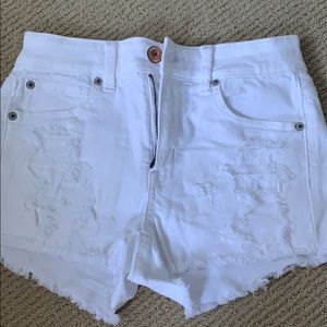 Brand new American eagle white ripped jean shorts